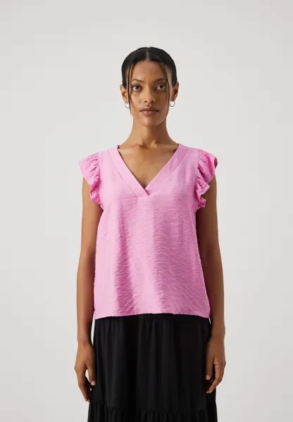 Блузка Vmnatja Flounce Vero Moda, цикламен