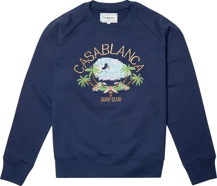 Толстовка Casablanca Printed Sweatshirt 'Navy', синий