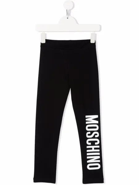 Moschino Kids легинсы с логотипом