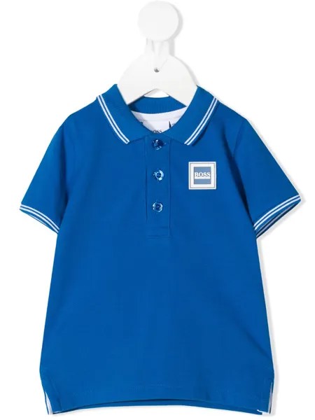 BOSS Kidswear рубашка поло с нашивкой-логотипом
