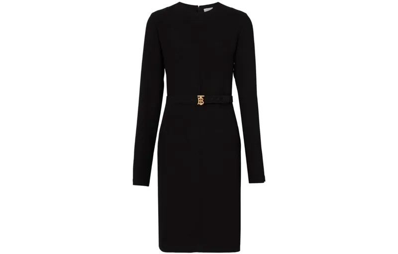 Burberry женское платье с длинными рукавами, цвет Black