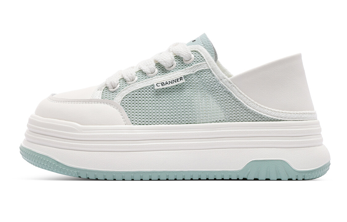 Кроссовки C°BANNER Skateboarding Shoes Women's Low-top Green, зеленый
