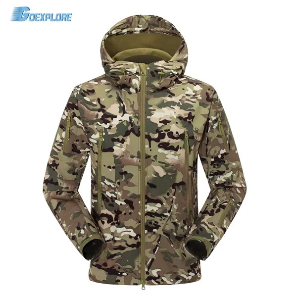 Военная уличная тактическая куртка, водонепроницаемая ветровка, дождевик, одежда для охоты, армейская камуфляжная мягкая куртка для мужчин