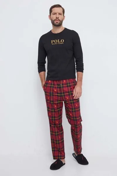 Хлопковая пижама Polo Ralph Lauren, мультиколор
