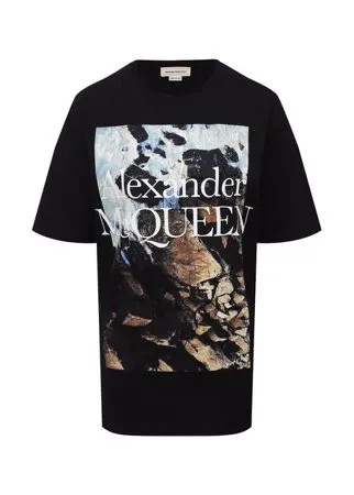 Хлопковая футболка Alexander McQueen