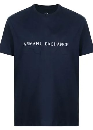 Armani Exchange футболка с тисненым логотипом