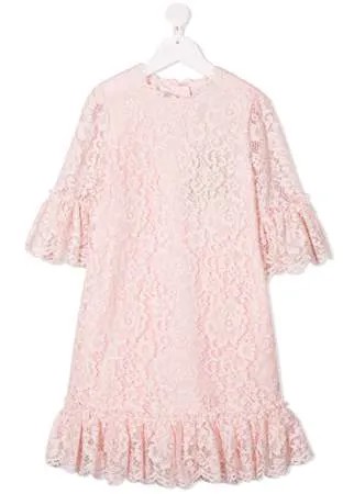 Dolce & Gabbana Kids кружевное платье с оборками