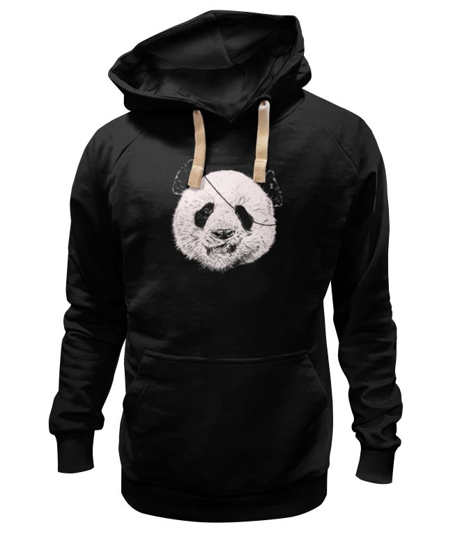 Худи Printio Панда пират черное 3XL