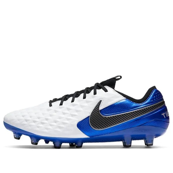 Кроссовки tiempo legend 8 elite ag pro низкие футбольные бутсы Nike, белый