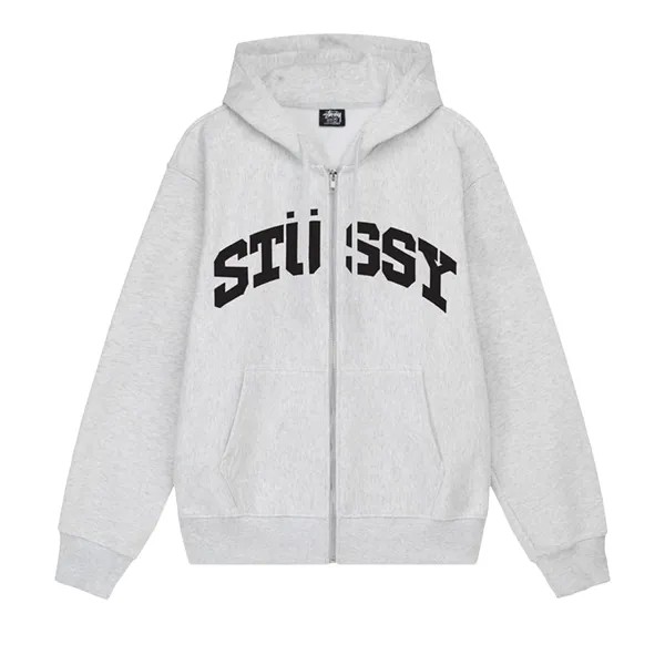 Толстовка на молнии Stussy Block Sport Ash Heather