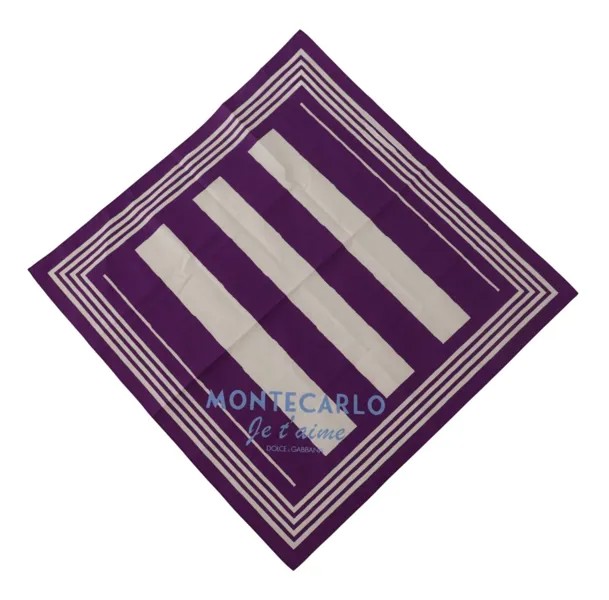 DOLCE - GABBANA Шарф Purple Stripes Montecarlo Square Wrap 45см x 45см 140долл.