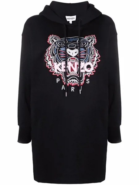 Kenzo платье-худи с логотипом