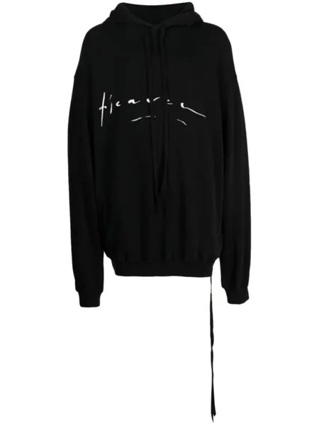 Ann Demeulemeester худи с приспущенными плечами, черный