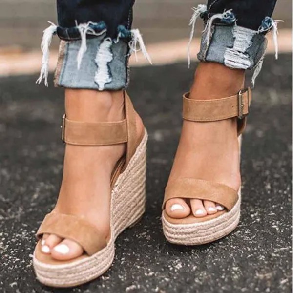 Лето ультра высокие клинья пятки сандалии мода открыть носок платформы Лифт женщины сандалии Обувь