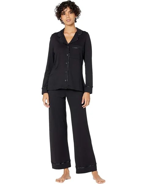 Пижама Cosabella Amore Petite Long Sleeve Top & Pant, цвет Black/Black