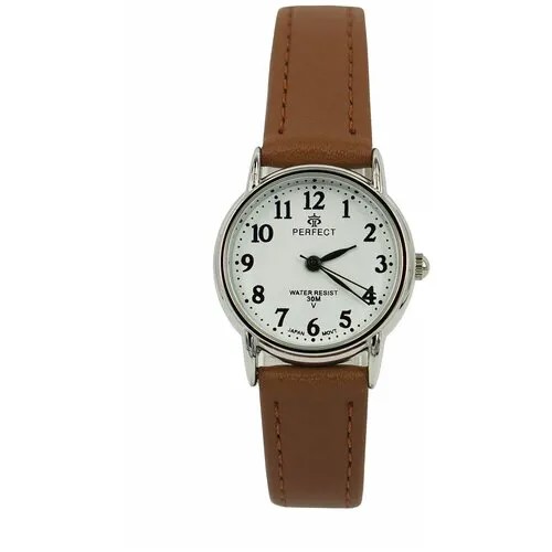 Perfect часы наручные, кварцевые, на батарейке, женские, металлический корпус, кожаный ремень, металлический браслет, с японским механизмом LX017-043-8