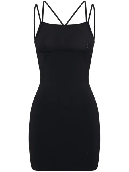 Dion Lee платье мини на тонких бретелях, черный