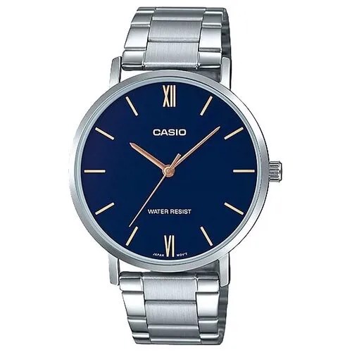 Наручные часы CASIO Collection MTP-VT01D-2B, синий, серебряный