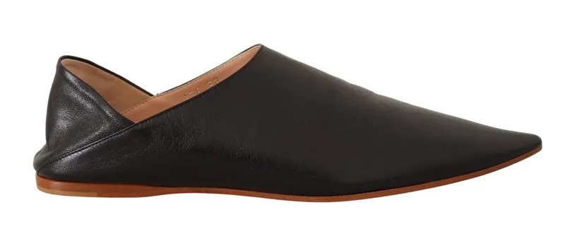 ACNE STUDIOS Туфли на плоской подошве Черные кожаные шлепанцы без шнуровки Женские EU38 / US7,5 $500