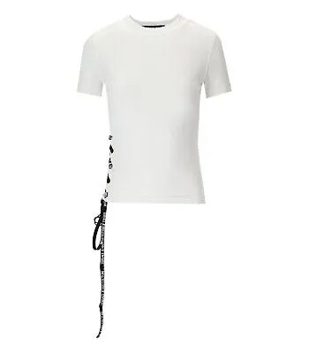 Versace Jeans Couture Белая футболка со шнуровкой Женщина