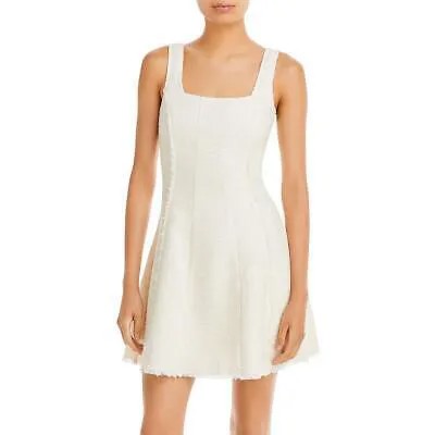 Женское твидовое мини-платье Aqua без рукавов с пышной юбкой BHFO 5189