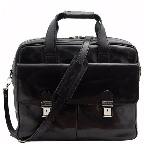 Мужская кожаная деловая сумка Tuscany Leather Reggio Emilia TL140889 black