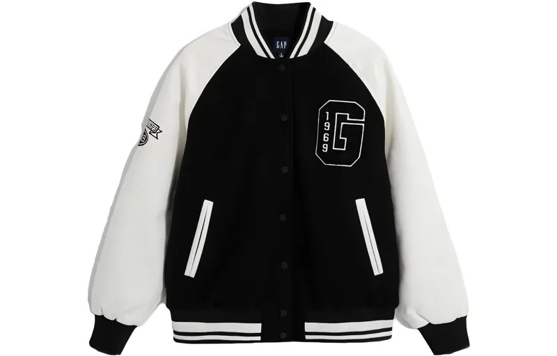 Женская бейсбольная майка GAP, цвет Black and White