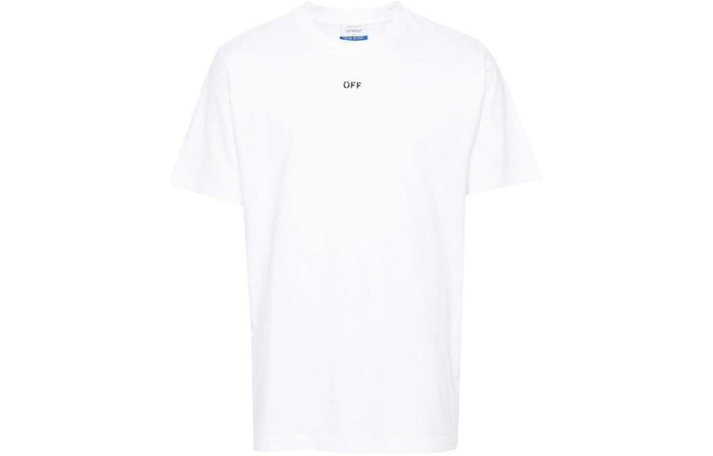 Футболка из хлопка с логотипом Off-White, белый