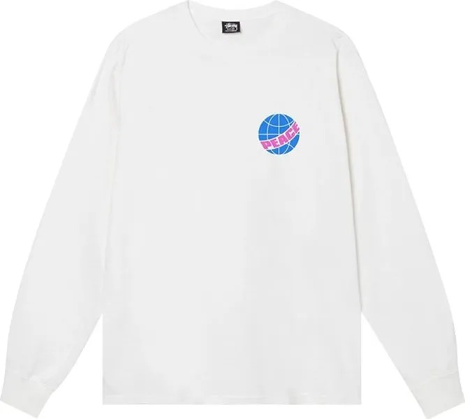 Лонгслив Stussy Global Peace Pigment Dyed Long-Sleeve Tee 'Natural', кремовый