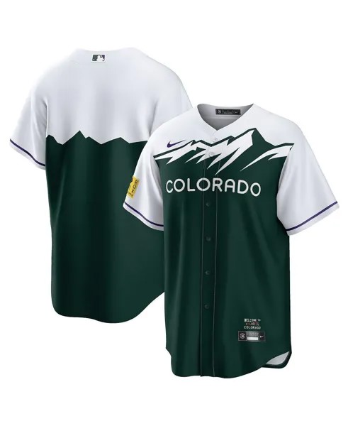 Мужская зеленая майка Colorado Rockies City Connect Replica Team Nike