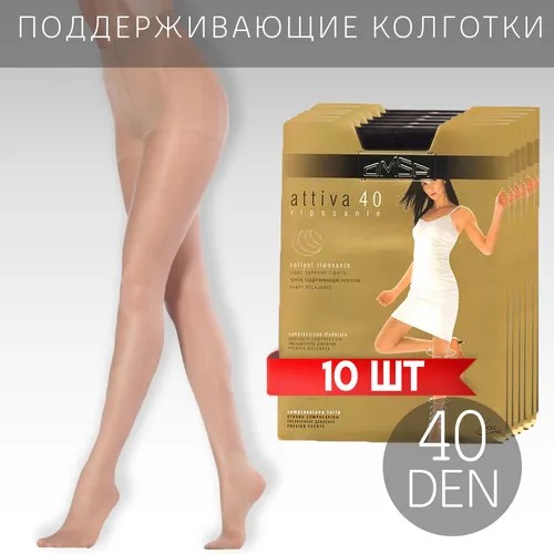 Колготки Omsa Velour, 40 den, 10 шт., размер 2, бежевый