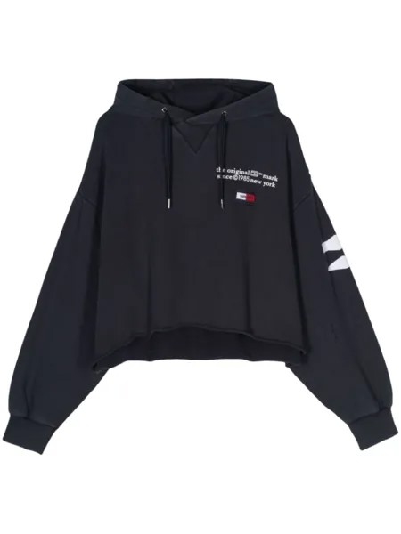 Tommy Jeans худи с вышитым логотипом, синий