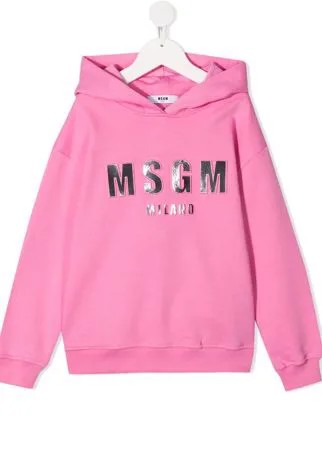 MSGM Kids худи с длинными рукавами и логотипом