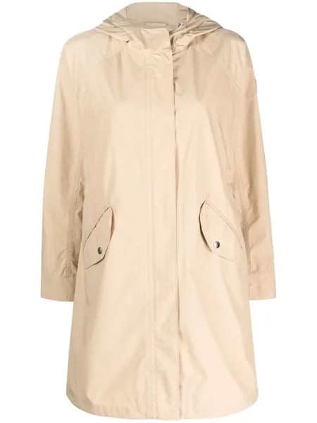 Woolrich пальто миди с капюшоном, нейтральный цвет