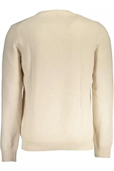 Мужской свитер Lyle & Scott из смесовой шерсти с круглым вырезом, бежевый
