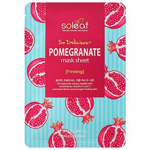 Soleaf тканевая маска So Delicious с гранатом, 25 г