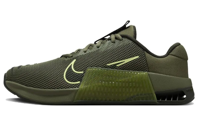 Мужские тренировочные кроссовки Nike Metcon 9, цвет olive green/high voltage/luminous green/sequoia