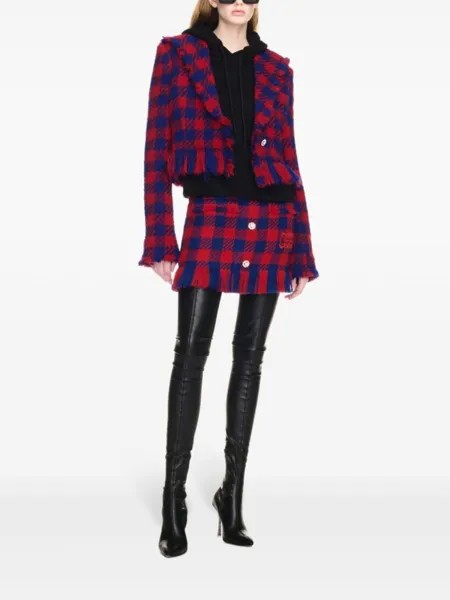 Off-White юбка Vichy, красный