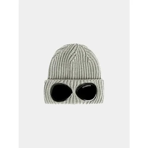 Шапка C.P. Company Extra Fine Merino Wool Goggle, размер OneSize, серый, зеленый