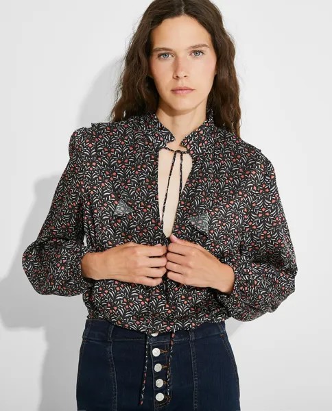 Женская блузка с пышными рукавами и цветами Naëlle, мультиколор