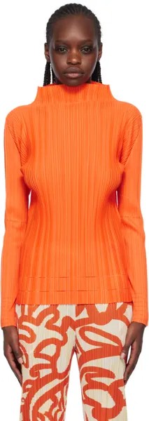 Оранжевая водолазка с мягкими складками Pleats Please Issey Miyake