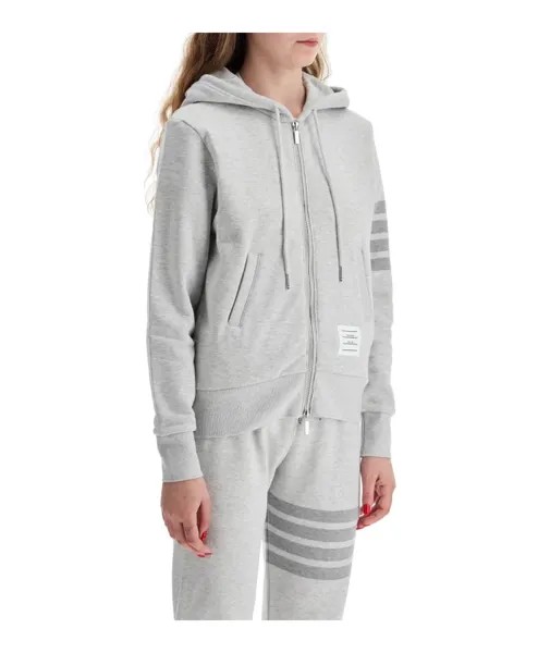Толстовка на молнии 4 Bar из хлопка Thom Browne, серый