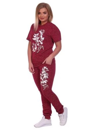 Toontex, футболка и брюки, повседневный стиль, полуприлегающий силуэт, размер 14, красный