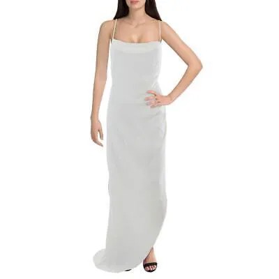 Женское асимметричное коктейльное и вечернее платье миди цвета слоновой кости цвета морской волны M BHFO 2841