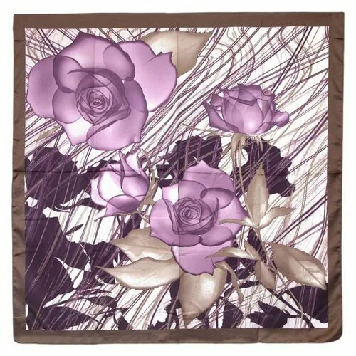 Платок Roby Foulards,90х90 см, фиолетовый