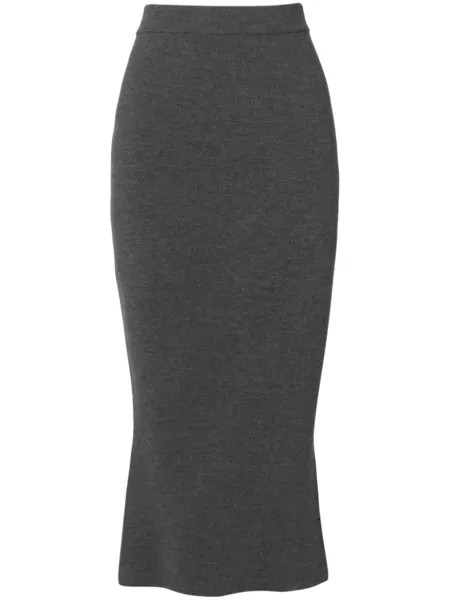 Cashmere In Love трикотажная юбка-русалка миди, серый
