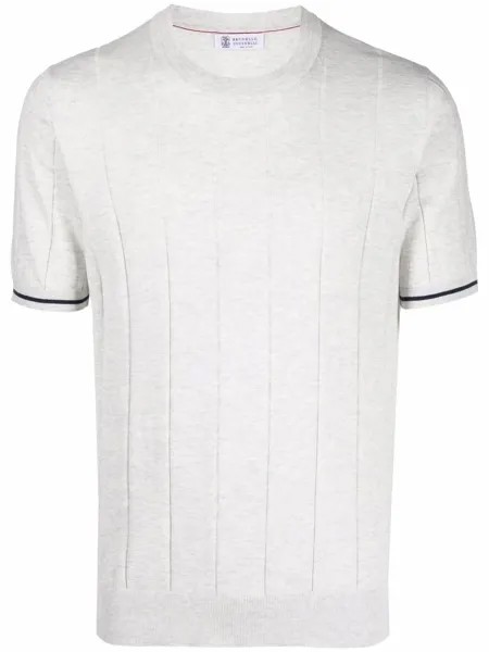 Brunello Cucinelli футболка в рубчик
