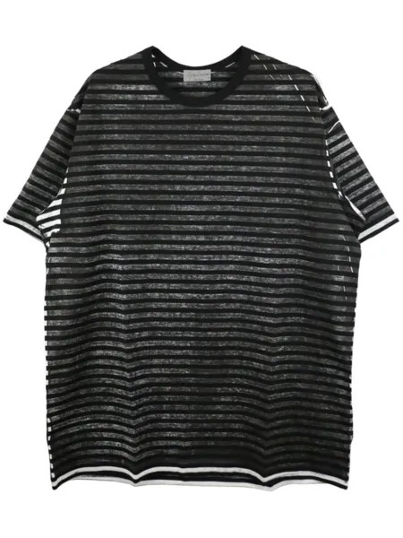 Футболка в полоску Yohji Yamamoto, черный