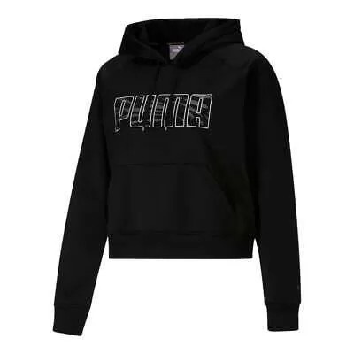 Puma Train Pwr Fleece Pullover Hoodie Женская черная повседневная верхняя одежда 521447-01
