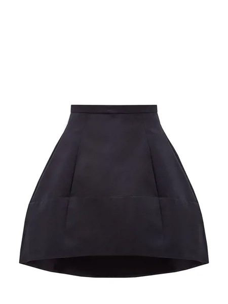Асимметричная юбка-мини из плотного кади